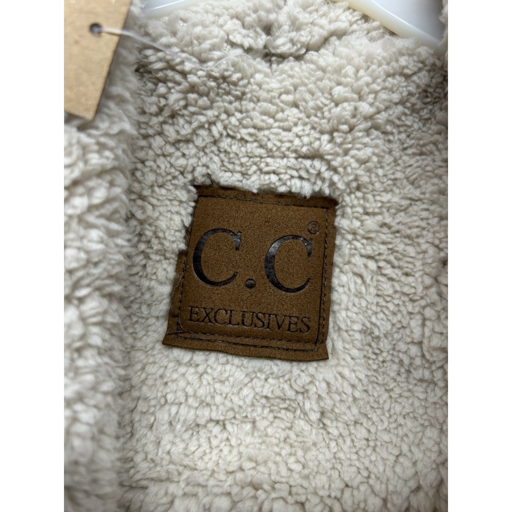 C&C Reversible Leopard Faux Fur Sherpa Vest Women Small NWT Open Front - Picture 4 of 8